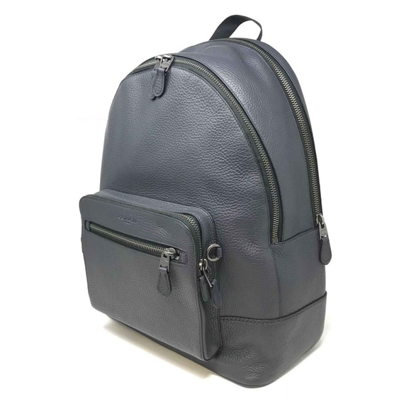Coach Men’s West Backpack In Midnight Navy Pebble - Picture 2 of 8